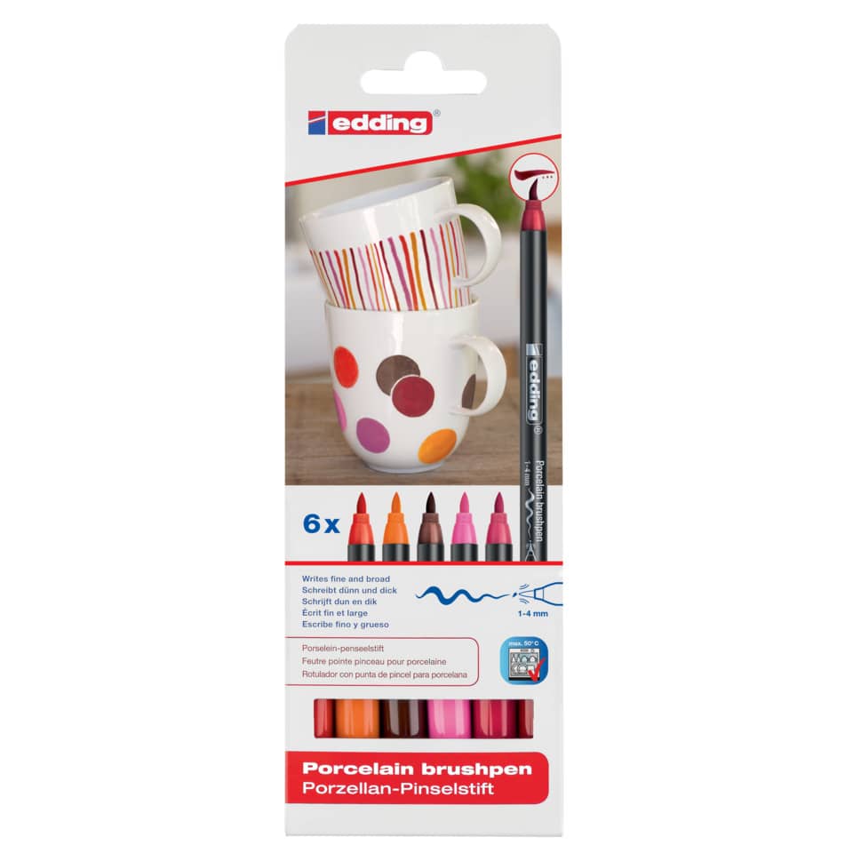 Porzellanmalstift 4200 Warm, 6 Stück, sortiert EDDING 4200-6999 EDDING 4200-6999 Warm