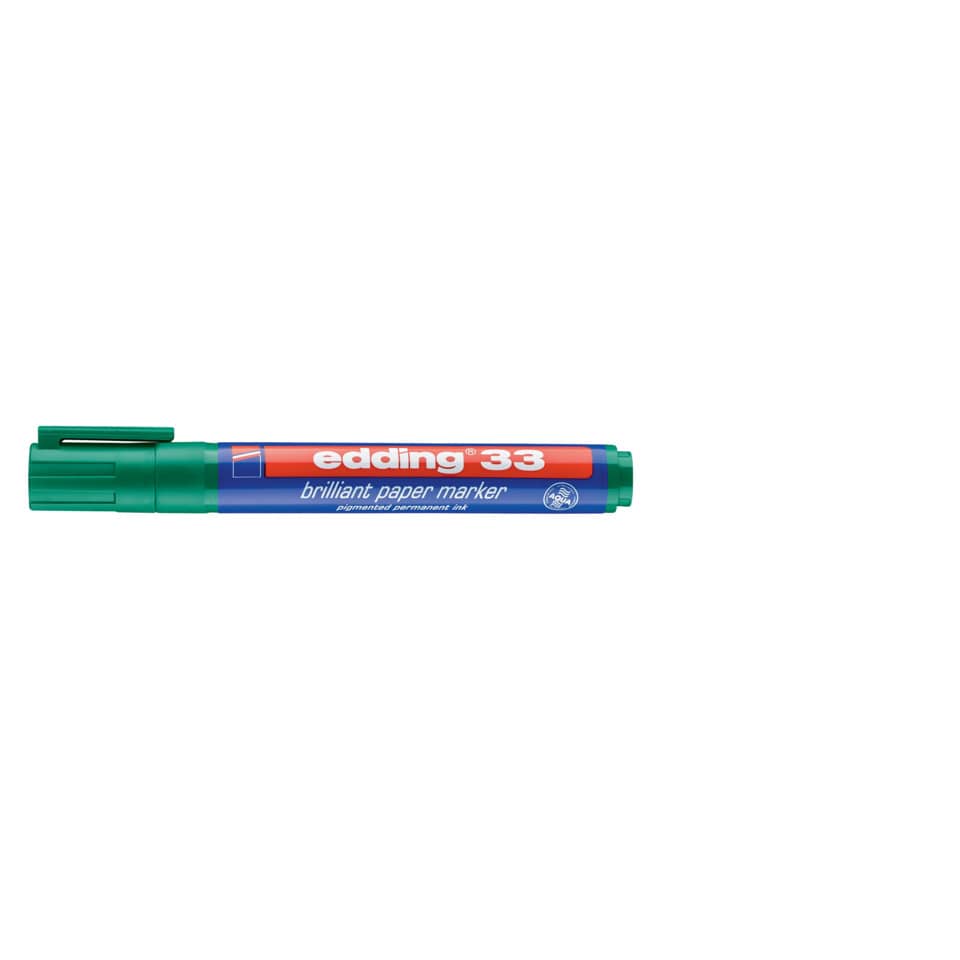 Brillant-Papiermarker 33, 1-5mm, grün EDDING 33-004 EDDING 33-004 Brillant Paper