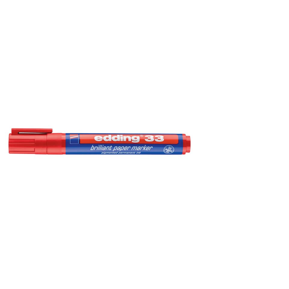 Brillant-Papiermarker 33, 1-5mm, rot EDDING 33-002 EDDING 33-002 Brillant Paper