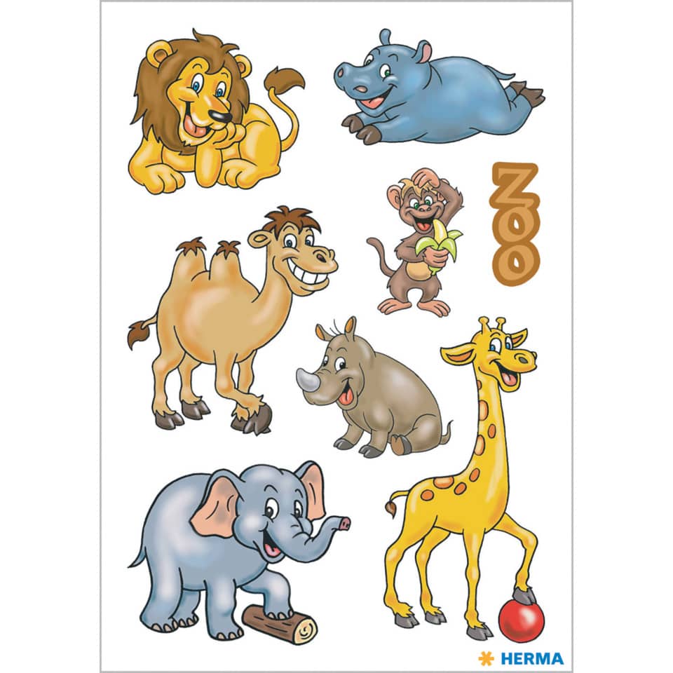 Sticker Zootiere, 24 Stück HERMA 3334 HERMA 3334 Decorsticker