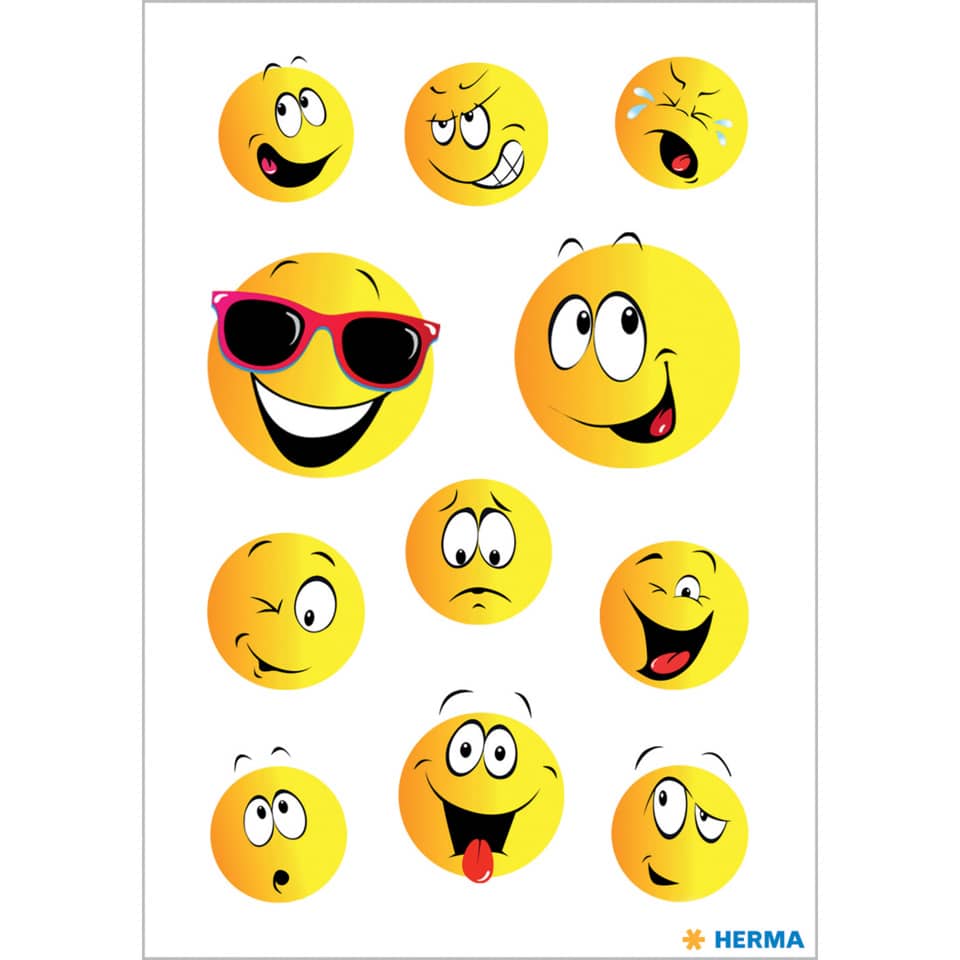 Sticker Happy Face, 33 Stück HERMA 15042