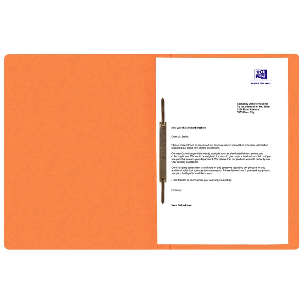 Schnellhefter Top File+, A4, Karton, orange OXFORD 400116210 OXFORD 400116210 Top File+
