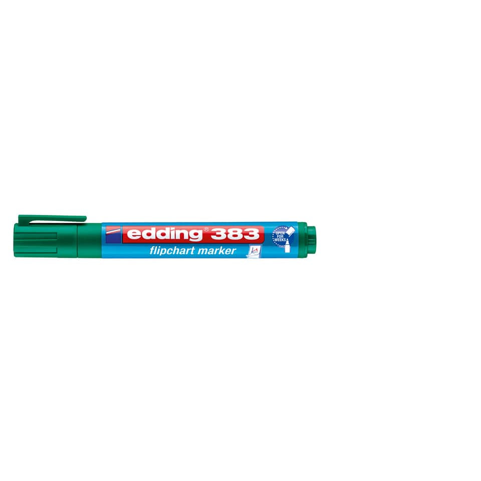 Flipchartmarker 383, 1-5 mm, Keilspitze, grün EDDING 4-383004 EDDING 4-383004 nachfüllbar Keilspitze