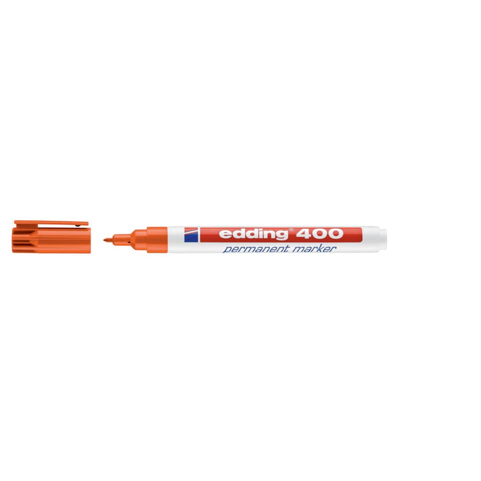 Permanentmarker 400, Rundspitze, nachfüllbar, 1mm, orange EDDING 4-400006 EDDING 400-006 Rundspitze nachfüllbar