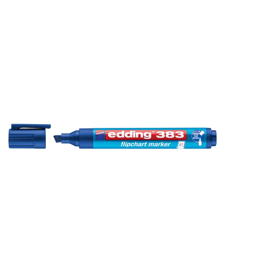 Flipchartmarker 383, 1-5 mm, Keilspitze, blau EDDING 4-383003 EDDING 4-383003 nachfüllbar Keilspitze