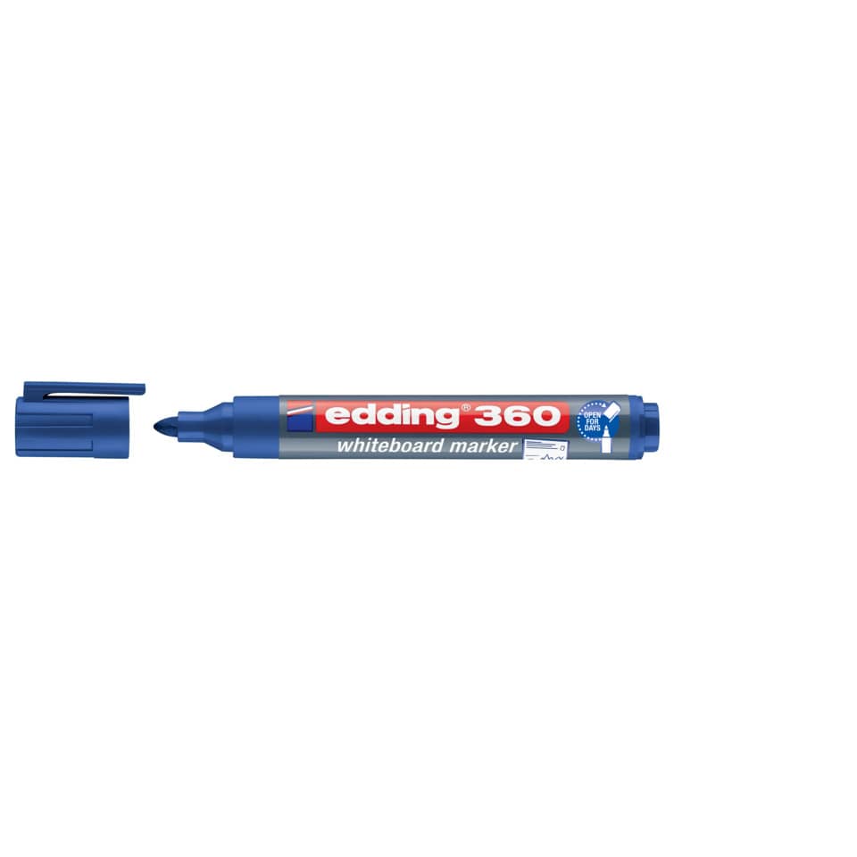 Boardmarker 360, 1,5-3mm, Rundspitze, blau EDDING 4-360003 EDDING 4-360003 cap off
