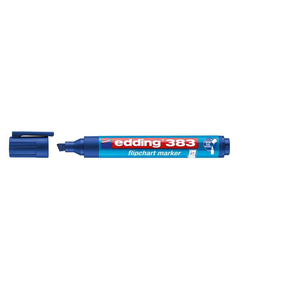 Flipchartmarker 383, 1-5 mm, Keilspitze, blau EDDING 4-383003 EDDING 4-383003 nachfüllbar Keilspitze