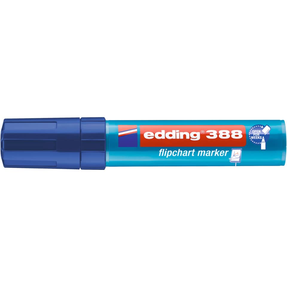 Flipchartmarker 388, 4-12mm, Keilspitze, blau EDDING 4388003 EDDING 4-388003  Keilspitze