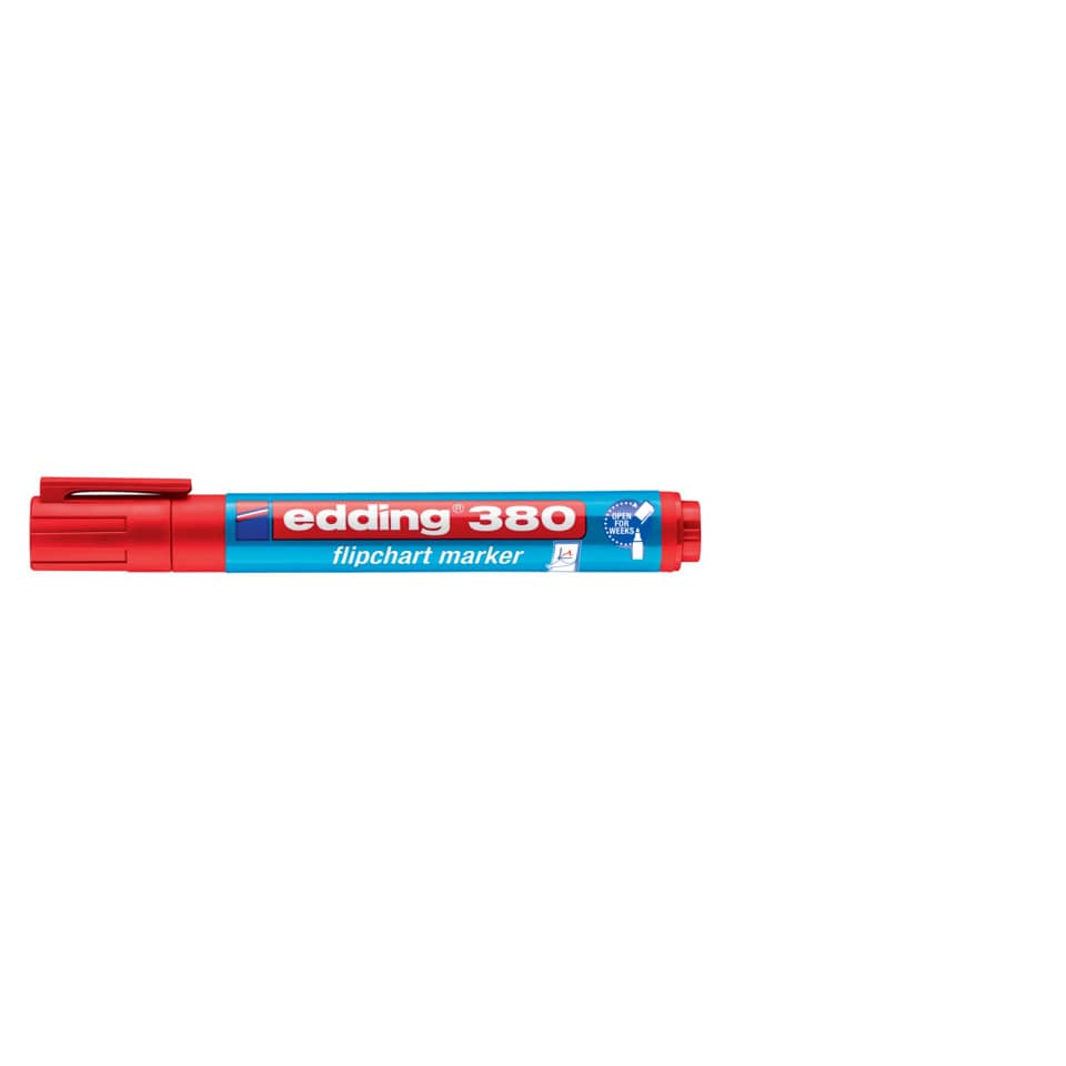 Flipchartmarker 380, 1,5-3mm, Rundspitze, rot EDDING 4-380002 EDDING 4-380002 nachfüllbar Rundspitze
