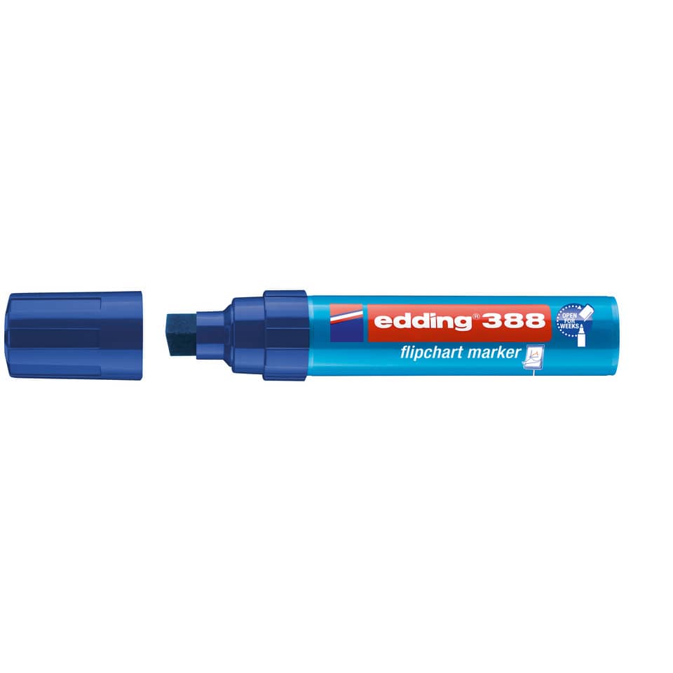 Flipchartmarker 388, 4-12mm, Keilspitze, blau EDDING 4388003 EDDING 4-388003  Keilspitze