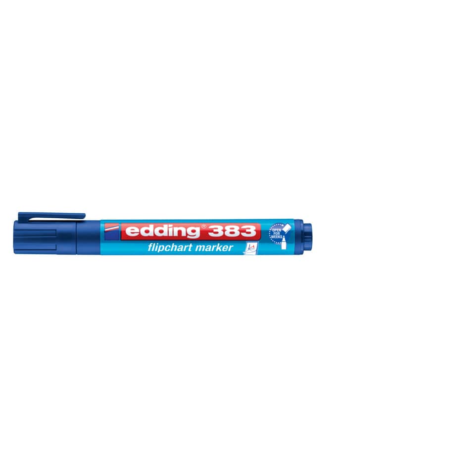 Flipchartmarker 383, 1-5 mm, Keilspitze, blau EDDING 4-383003 EDDING 4-383003 nachfüllbar Keilspitze