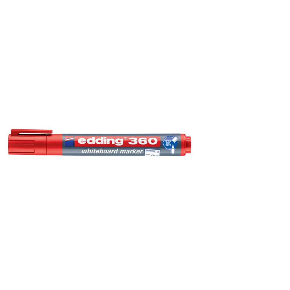 Boardmarker 360, 1,5-3mm, Rundspitze, rot EDDING 4-360002 EDDING 4-360002 cap off