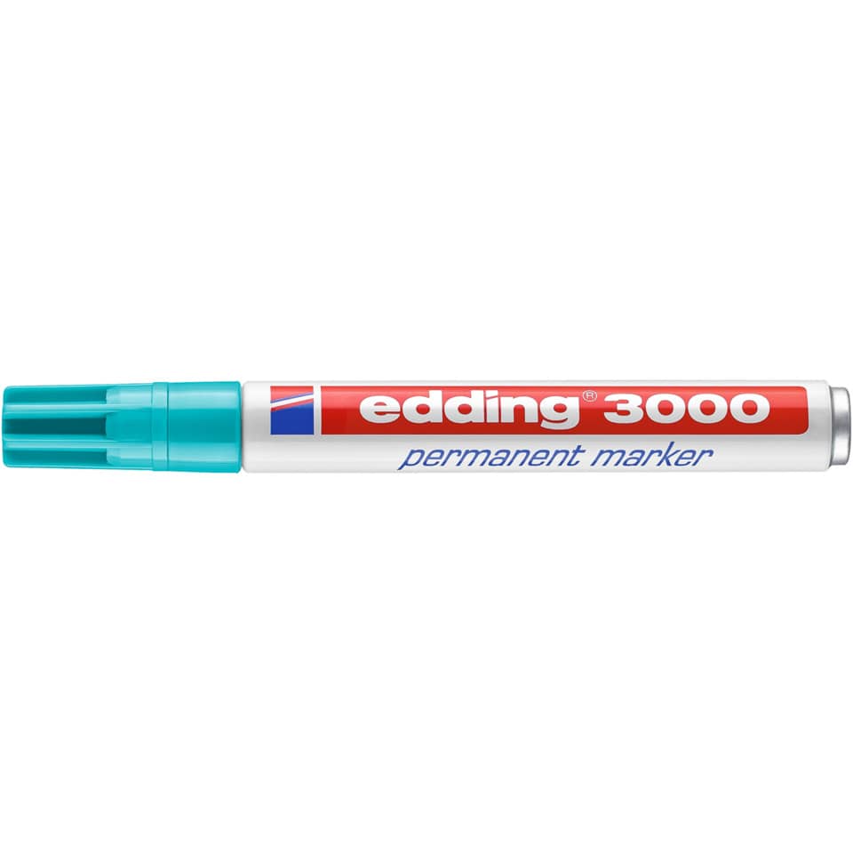 Permanentmarker 3000, Rundspitze, nachfüllbar, 1,5-3mm, türkis EDDING 4-3000014 EDDING 3000-014  Rundspitze nachfüllbar