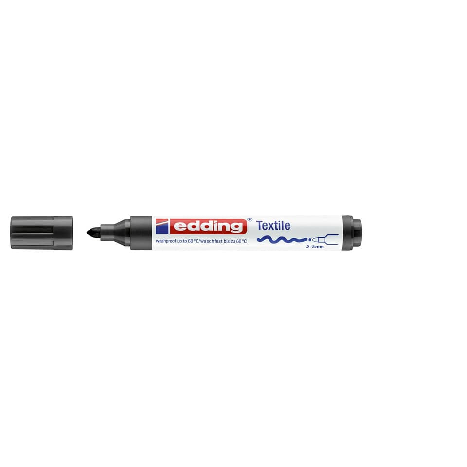 Textilmarker 4500, 2-3mm, schwarz EDDING 44500001 EDDING 4500 1  2-3mm