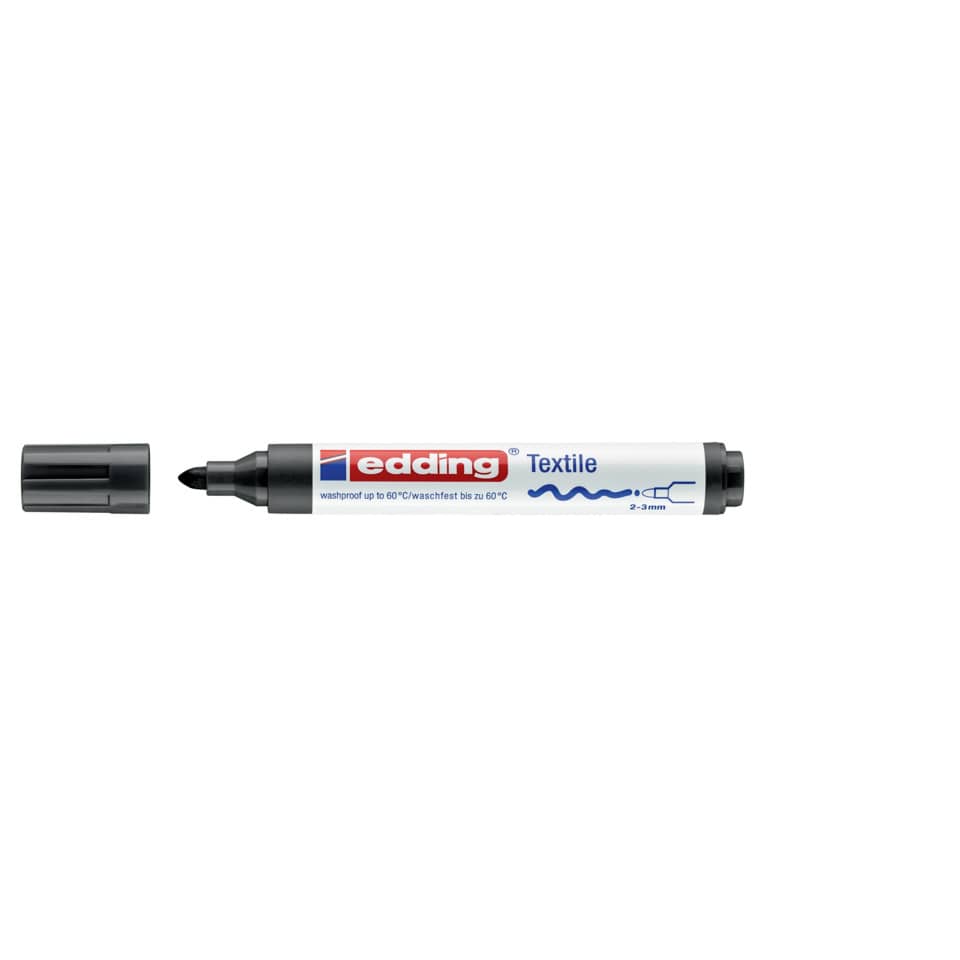 Textilmarker 4500, 2-3mm, schwarz EDDING 44500001 EDDING 4500 1  2-3mm
