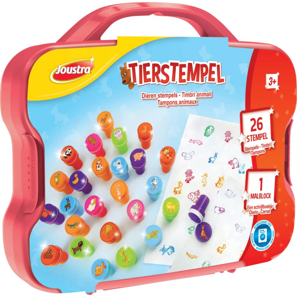 Stempel Tier 26 Stück im Kunststoff-Koffer JOUSTRA J41806 JOUSTRA J41806 im Kunststoffkoffer