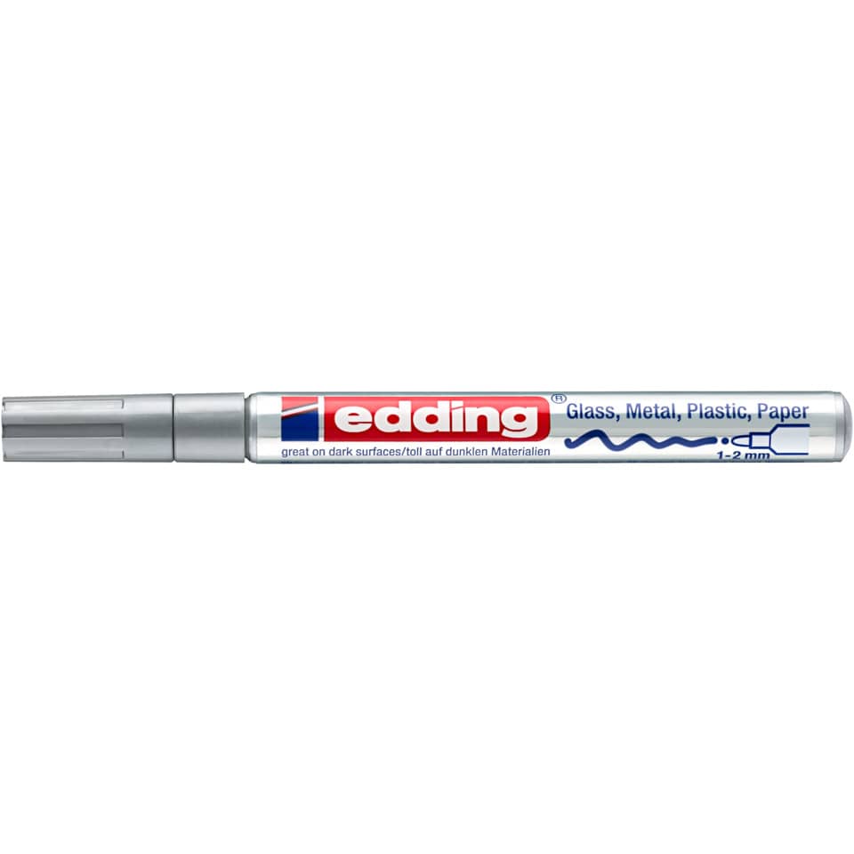 Glanzlackmarker 751, 1-2mm, Rundspitze, silber EDDING 751-9-054 EDDING 751-9-054   1-2mm