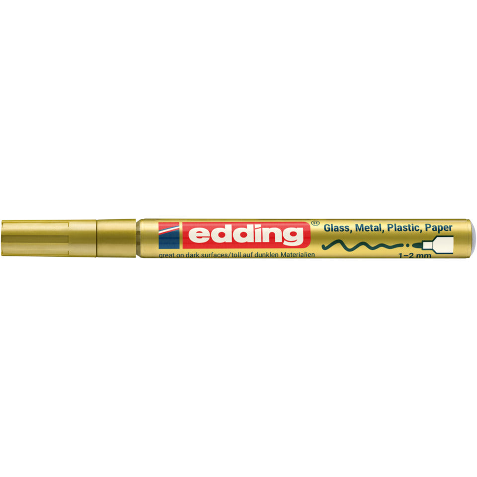 Glanzlackmarker 751, 1-2mm, Rundspitze, gold EDDING 751-9-053