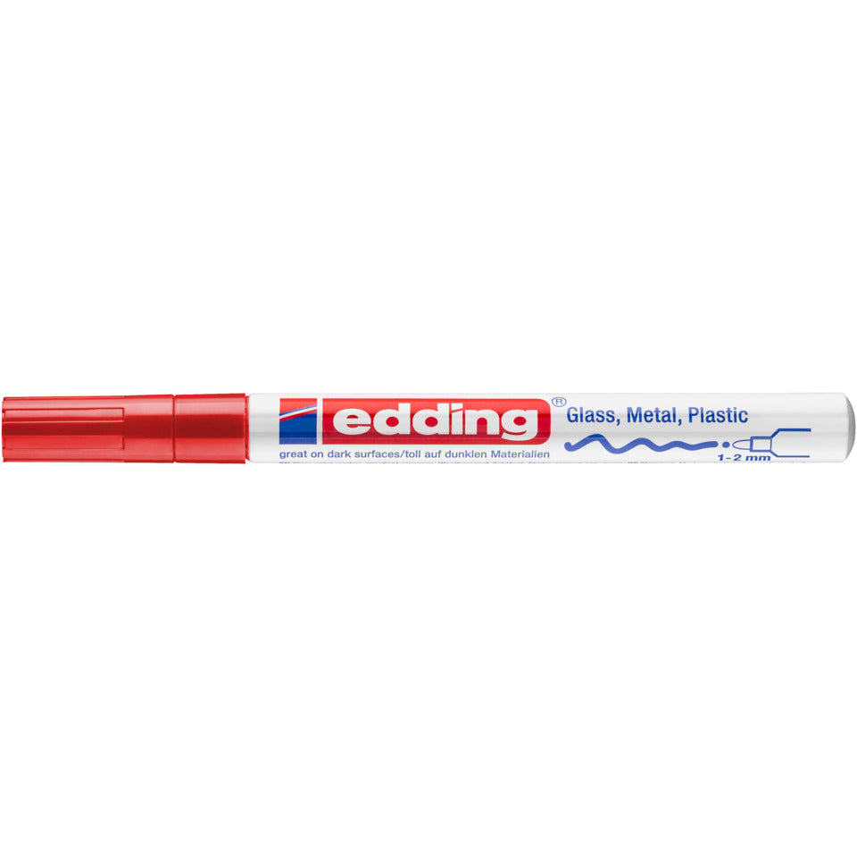 Glanzlackmarker 751, 1-2mm, Rundspitze, rot EDDING 751-9-002