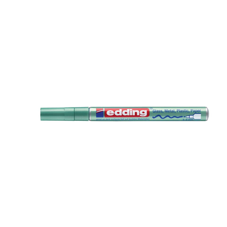Glanzlackmarker 751, 1-2mm, Rundspitze, grün-metallic EDDING 751-9-074 EDDING 751-9-074 Metall. 1-2mm