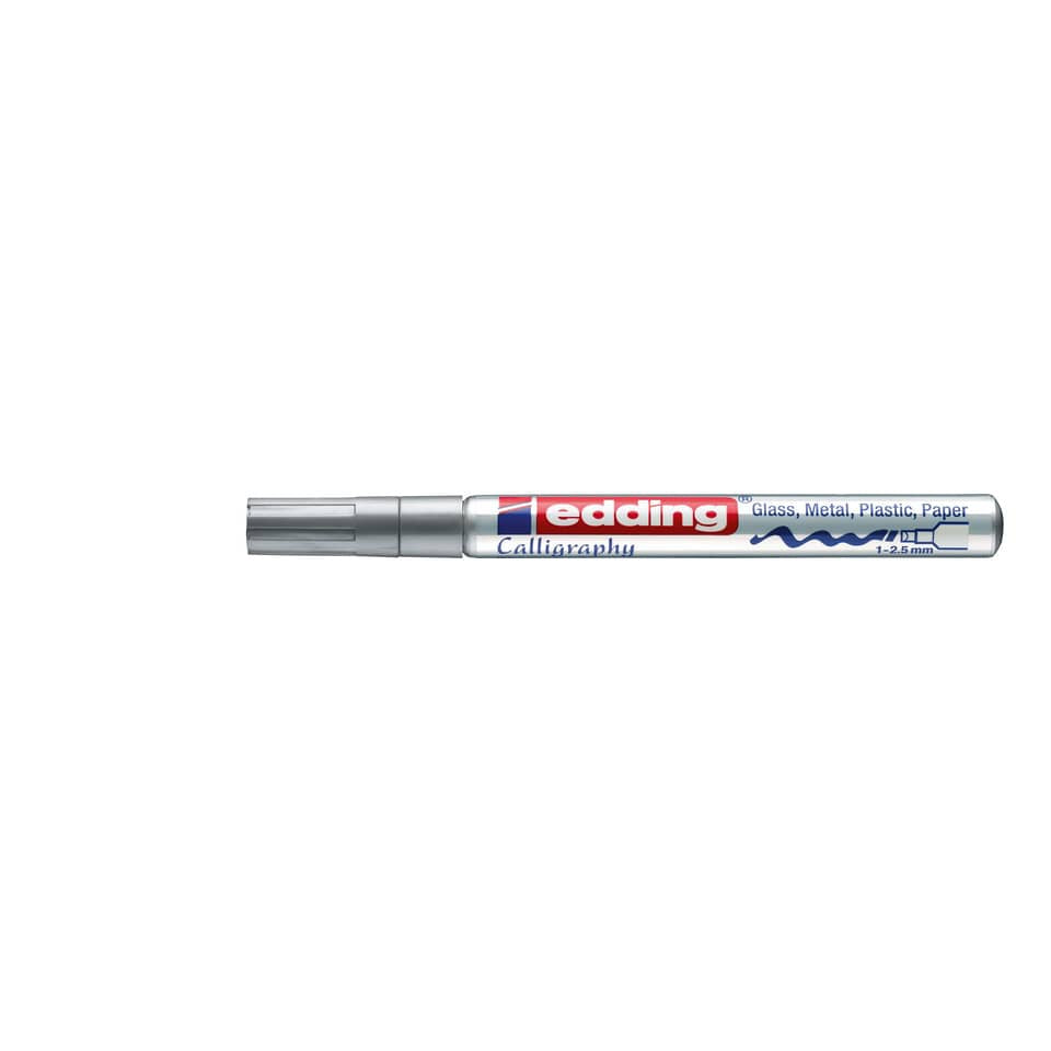 Glanzlackmarker 753, 1-2,5mm, Kalligrafiespitze , silber EDDING 4753054 EDDING 753054 1-2,5mm