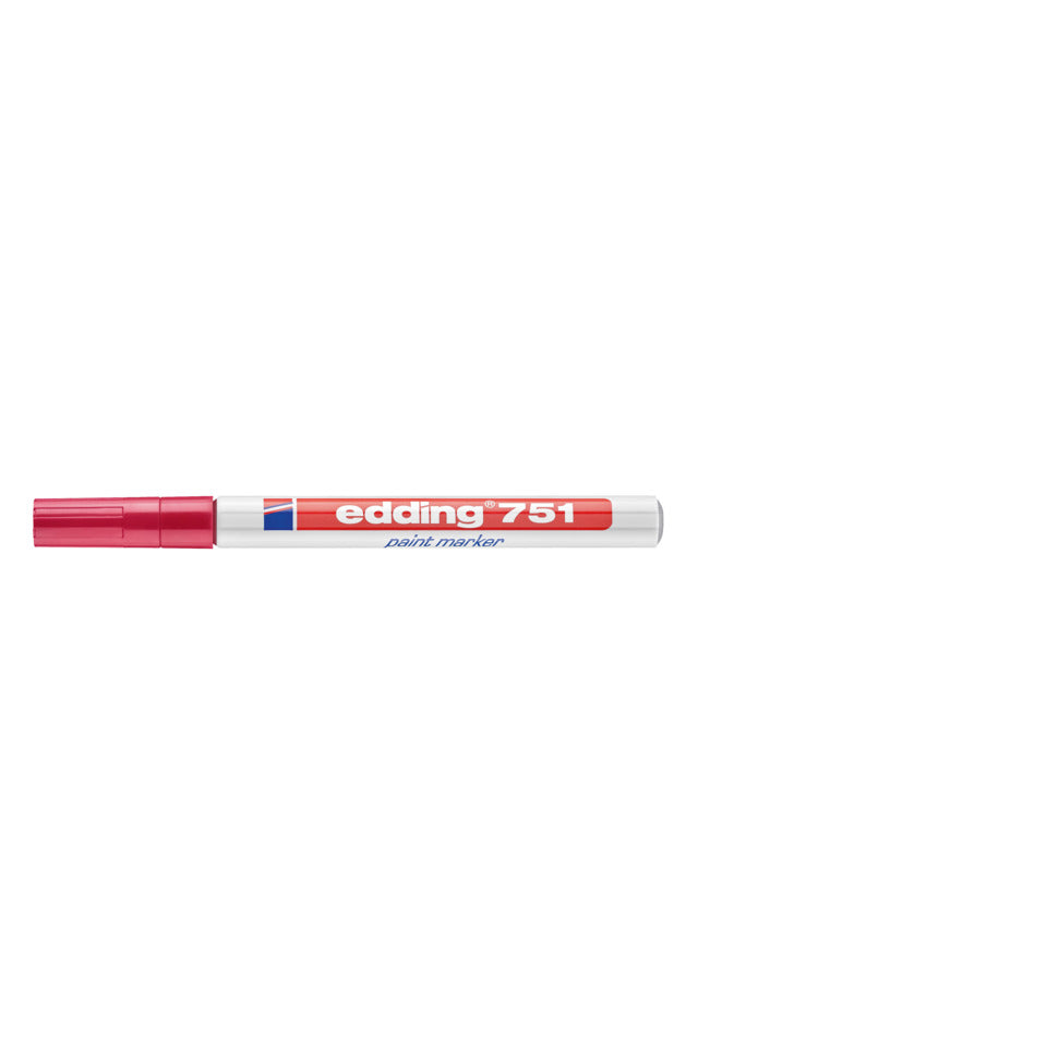 Lackmarker 751, 1-2mm, Rundspitze, rot EDDING 4751002 EDDING 751-002  Rundspitze