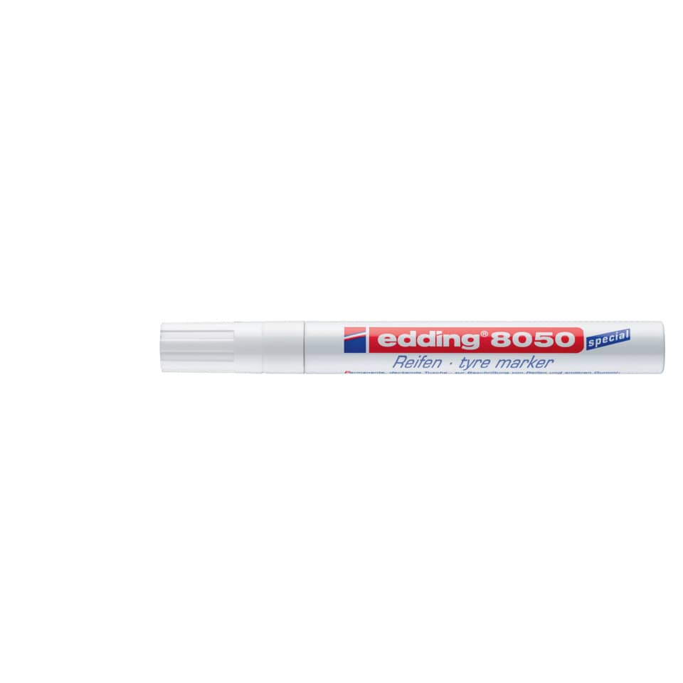 Reifenmarker 8050, 2-4mm, weiß EDDING 8050049