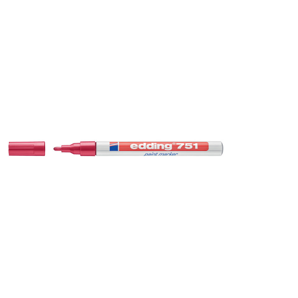 Lackmarker 751, 1-2mm, Rundspitze, rot EDDING 4751002 EDDING 751-002  Rundspitze