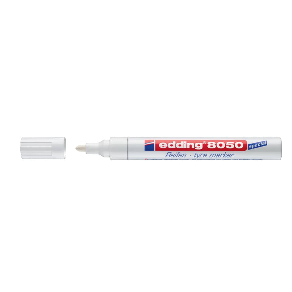 Reifenmarker 8050, 2-4mm, weiß EDDING 8050049