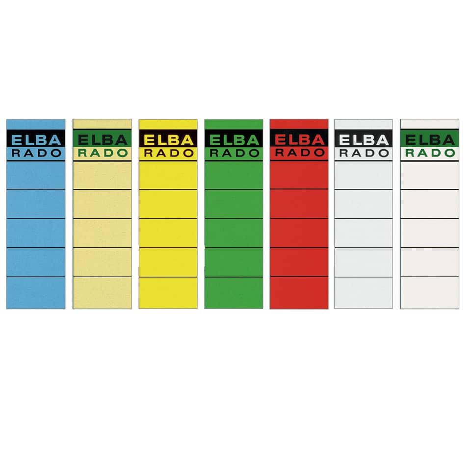 Ordnerrückenschild rado selbstklebend, 59 x 190 mm, kurz/breit, 10 Stück, chamois ELBA 100420953 ELBA 100420953 04617CH SK 10ST