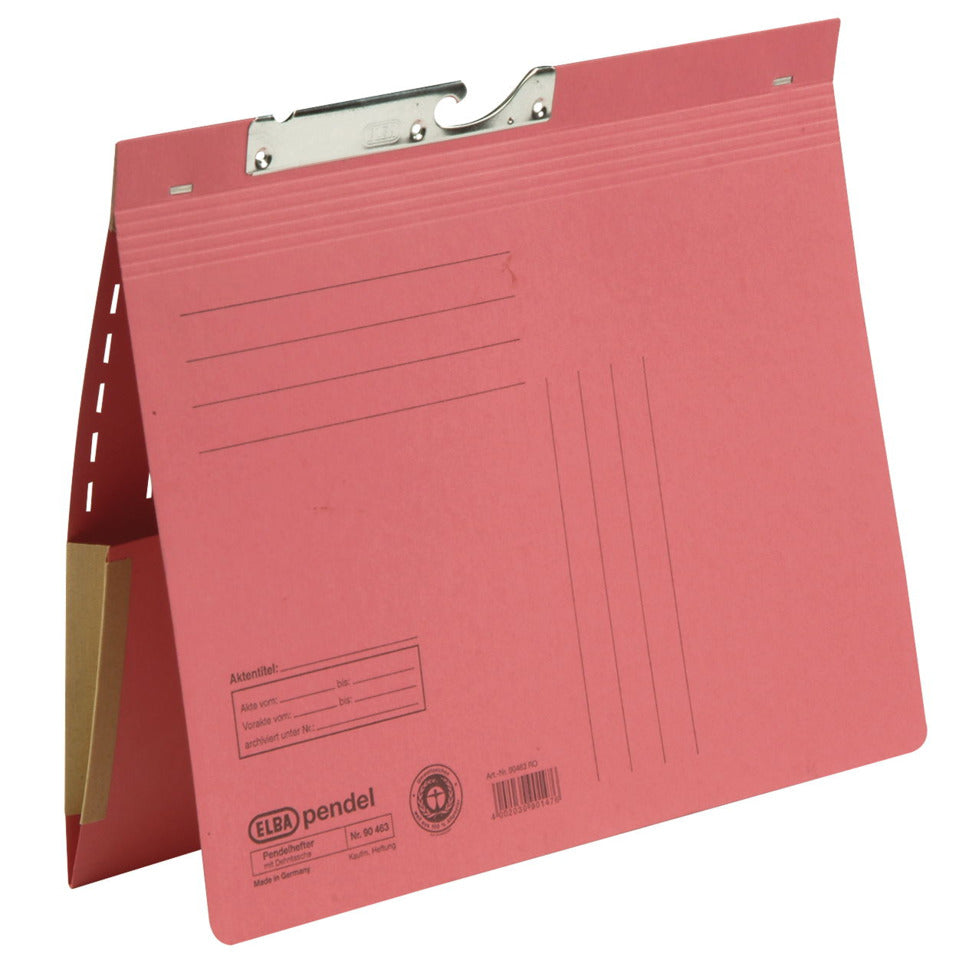 Pendelhefter mit Tasche, A4, 320g/m², kaufmännische Heftung, rot ELBA 100570026 ELBA 100570026  90463 RO