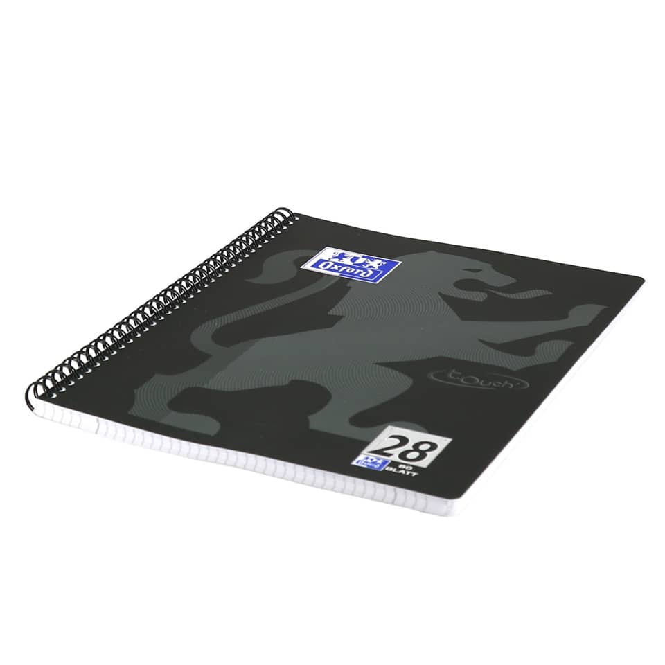 Collegeblock Touch, A4+, 80 Blatt, Lin.28, kariert, schwarz OXFORD 400121610 OXFORD 400121610 Touch