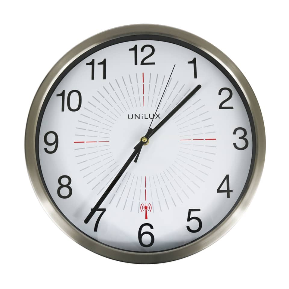 Wanduhr OUTDOOR Funk Ø35,5 cm metallgrau UNILUX 400094566 UNILUX 400094566 Outdoor