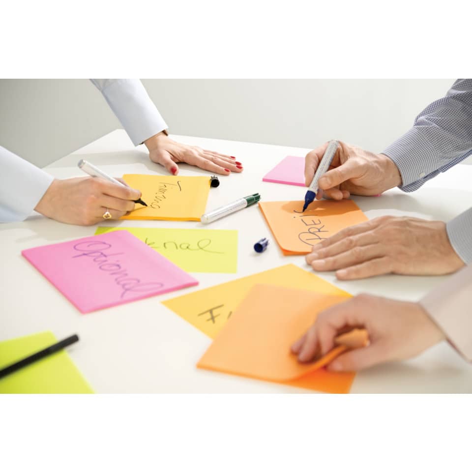 Haftnotizblock Super Sticky Meeting Notes, 203x152mm, 4x45 Blatt, neon POST-IT 6845-SSP POST IT 6845-SS EU  4St