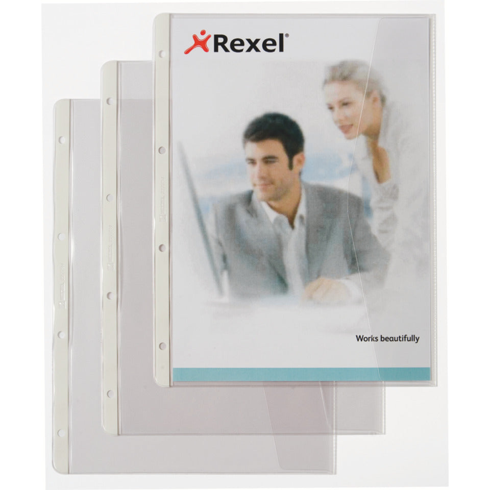 Prospekthülle Premium mit Klappe, A4+, PVC, genarbt, 5 Stück, farblos HETZEL 226784 HETZEL 226784 Überbreit m.Klappe