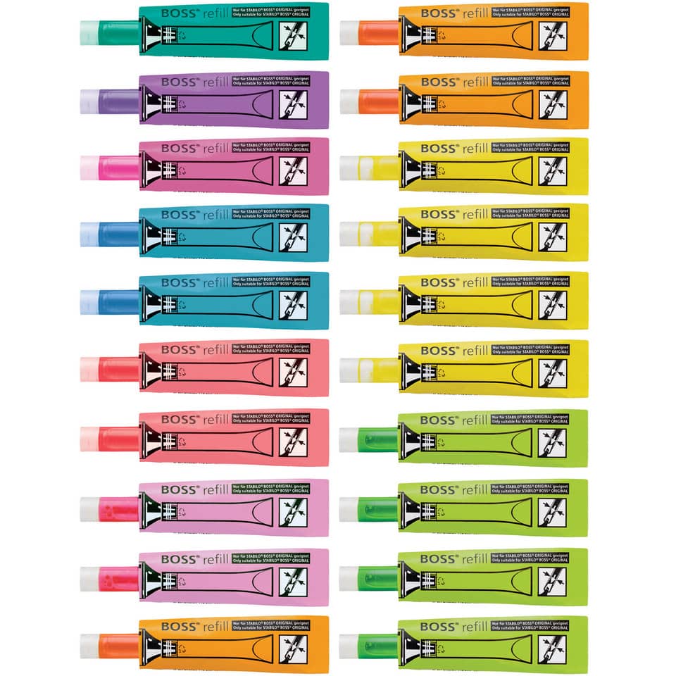 Textmarker Nachfüllsystem BOSS® ORIGINAL, 3ml, gelb STABILO 070/24 STABILO 070-24  Nachfüllsystem
