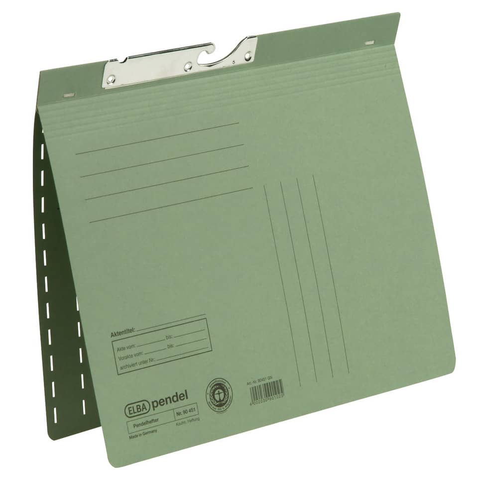 Pendelhefter, A4, 250g/m², kaufmännische Heftung, grün ELBA 100560095 ELBA 100560095 90451GN