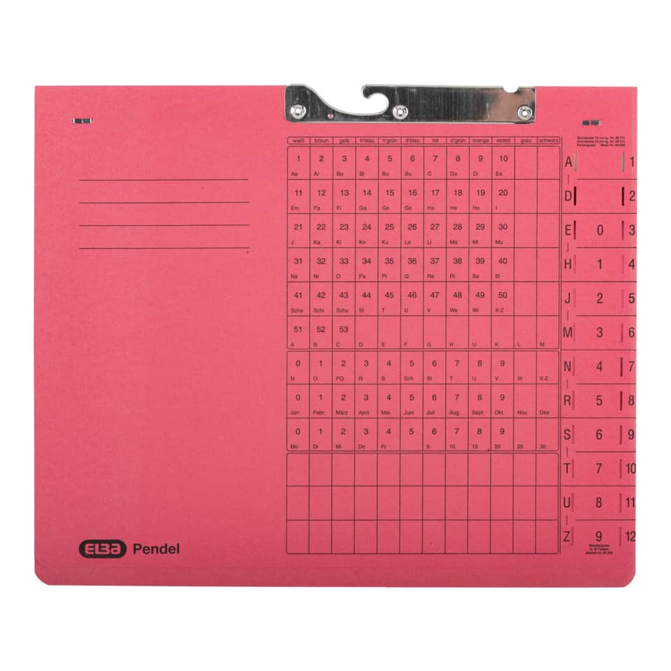 Pendelhefter, A4, 250g/m², kaufmännische Heftung, rot ELBA 100560098 ELBA 100560098 90451RO