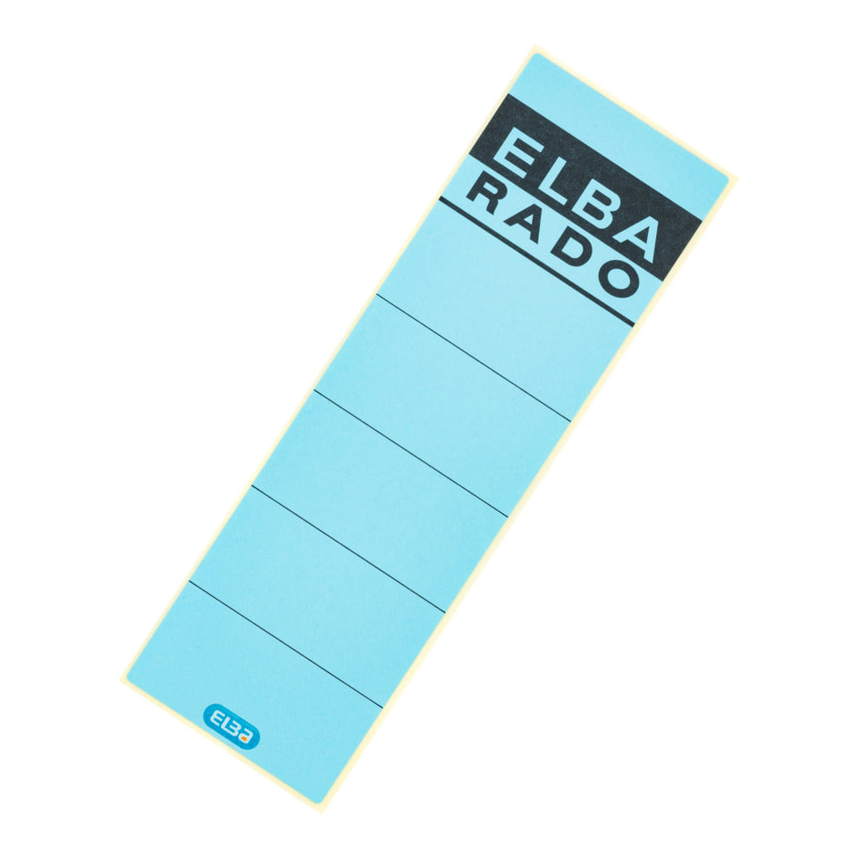 Ordnerrückenschild rado selbstklebend, 59 x 190 mm, kurz/breit, 10 Stück, blau ELBA 100420952 ELBA 100420952 04617BL SK 10ST