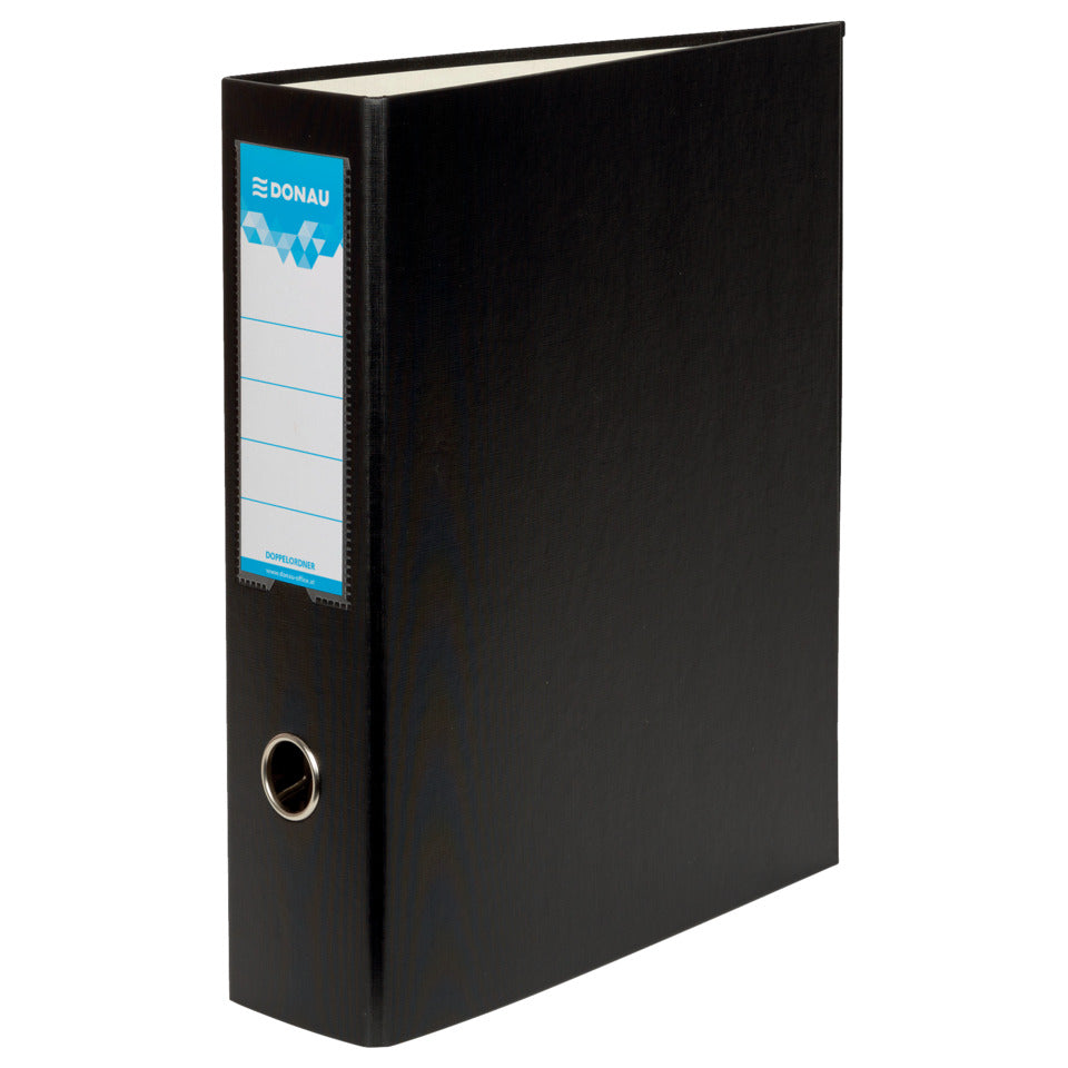 Bankordner, A4, 7,5cm, PP, schwarz DONAU 3972001-01 DONAU 3972001-01 Doppelmechanik