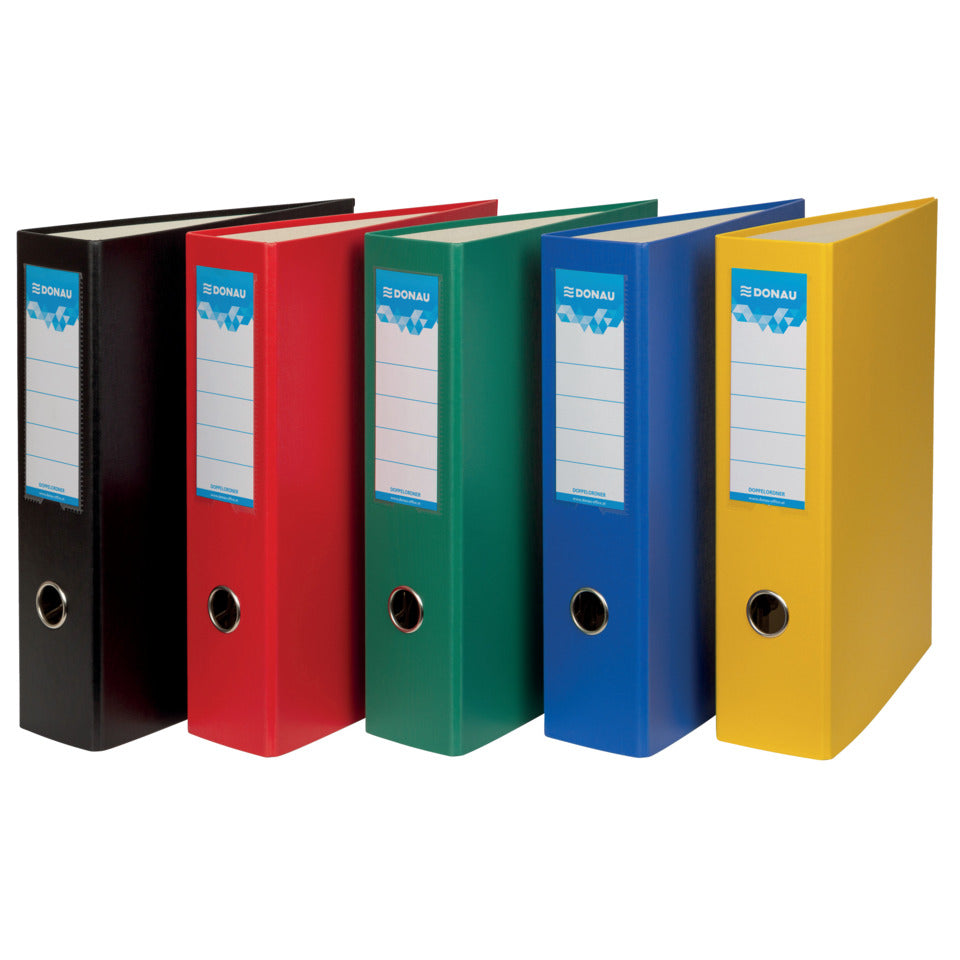 Bankordner, A4, 7,5cm, PP, gelb DONAU 3972001-11 DONAU 3972001-11 Doppelmechanik