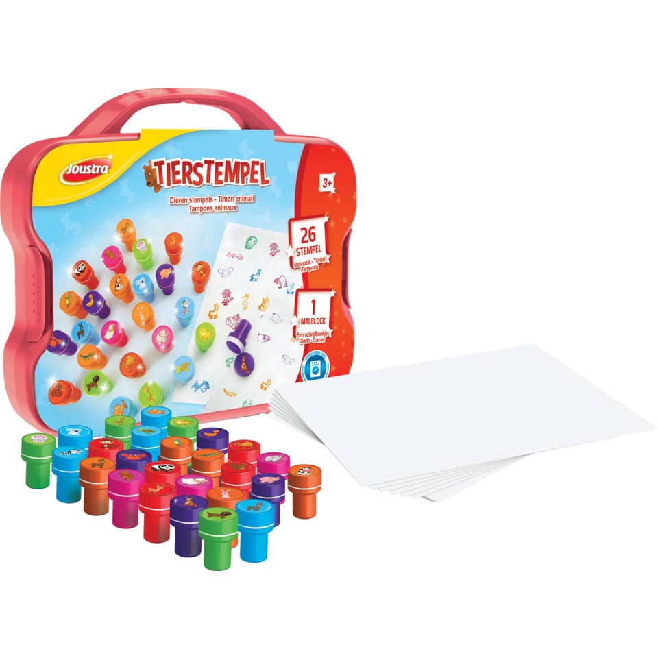 Stempel Tier 26 Stück im Kunststoff-Koffer JOUSTRA J41806 JOUSTRA J41806 im Kunststoffkoffer