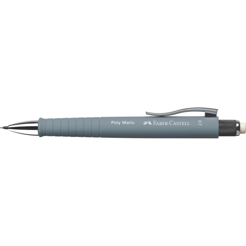 Druckbleistift Poly Matic, 0,7mm, grau FABER CASTELL 133388