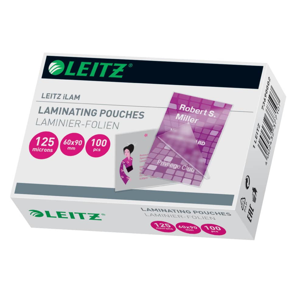 Laminierhülle, 60 x 90 mm, 125 µm, glänzend, 100 Stück LEITZ 7369-00-02 LEITZ 7369-00-02  100ST