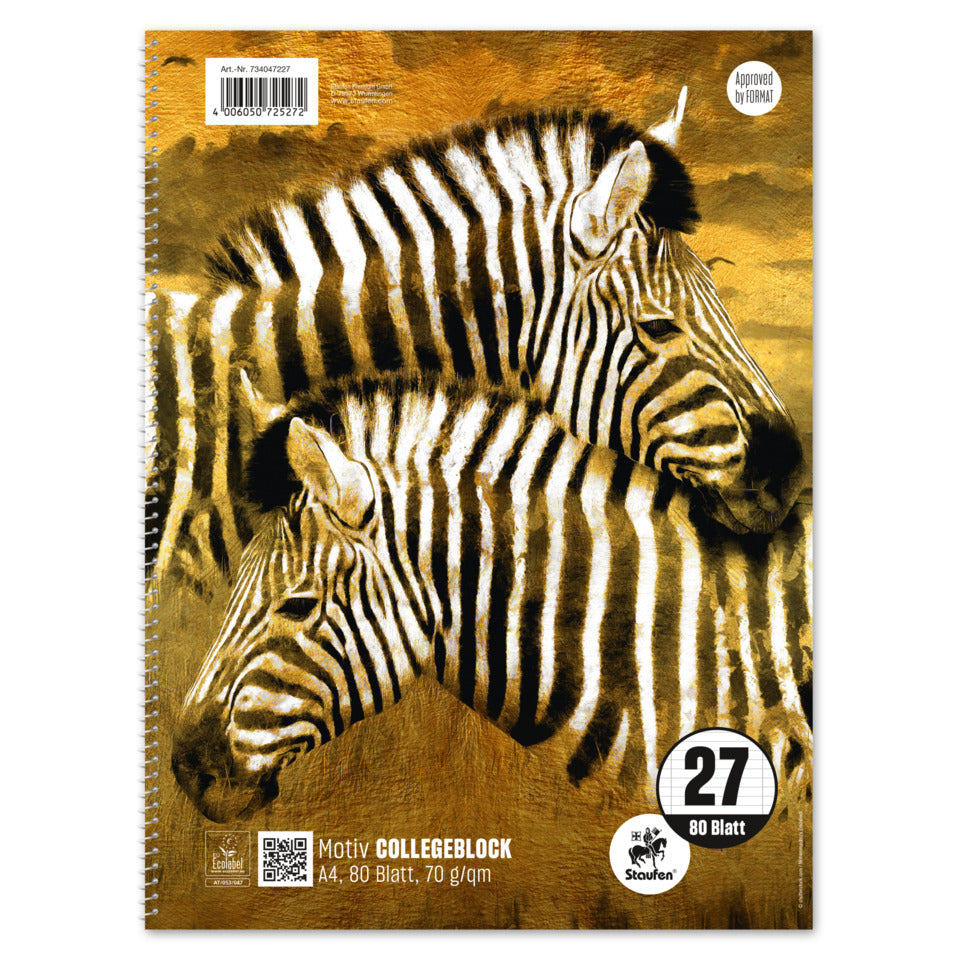 Collegeblock mit Motiv, A4, 80 Blatt, Lin.27, liniert STAUFEN STYLE 734047227 STAUFEN STYLE 734047227 70g
