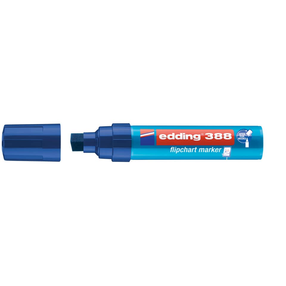 Flipchartmarker 388, 4-12mm, Keilspitze, blau EDDING 4388003 EDDING 4-388003  Keilspitze