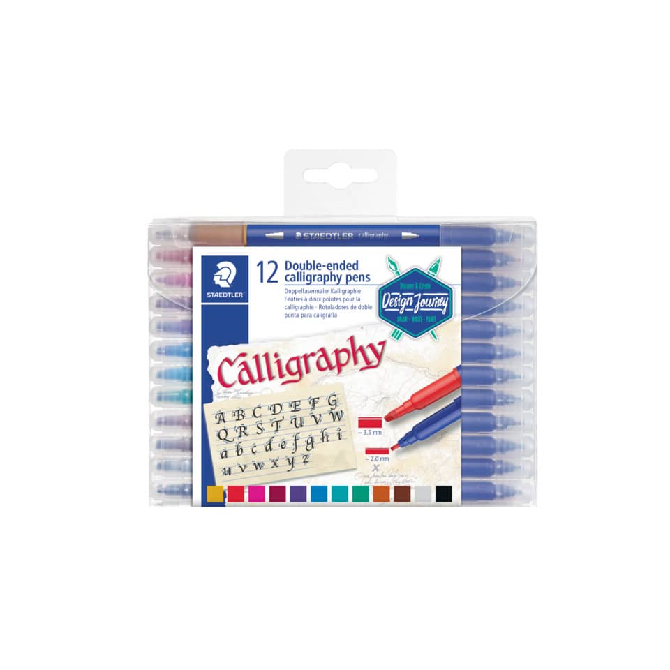 Faserschreiber Duo, 12 Stück, sortiert STAEDTLER 3005 TB12 STAEDTLER 3005TB12 Calligraphie