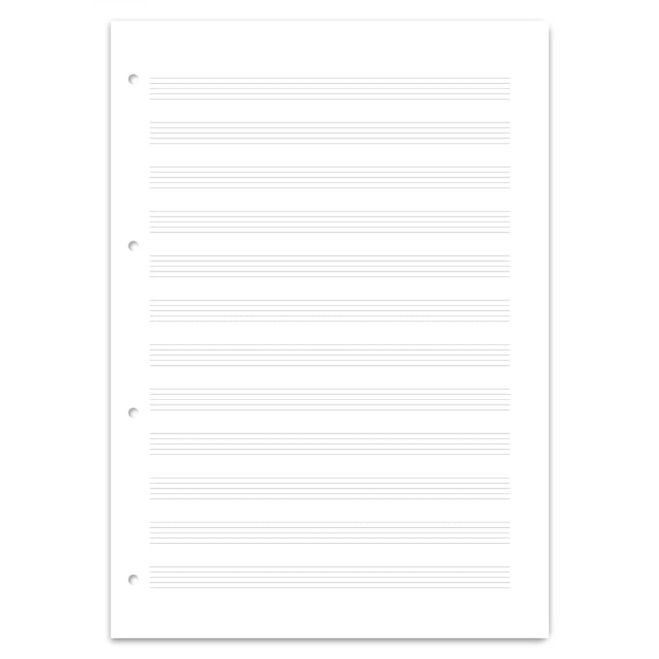 Ringbucheinlage Notenlineatur, A4, 20 Blatt STAUFEN PREMIUM 734033015 STAUFEN PREMIUM 734033015 4-Loch