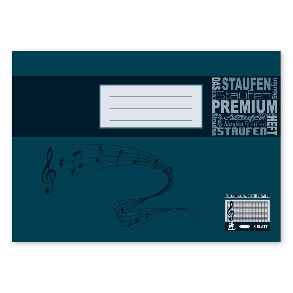 Notenheft Academy, A5 quer, 8 Blatt, 6 Noten STAUFEN PREMIUM 734017513