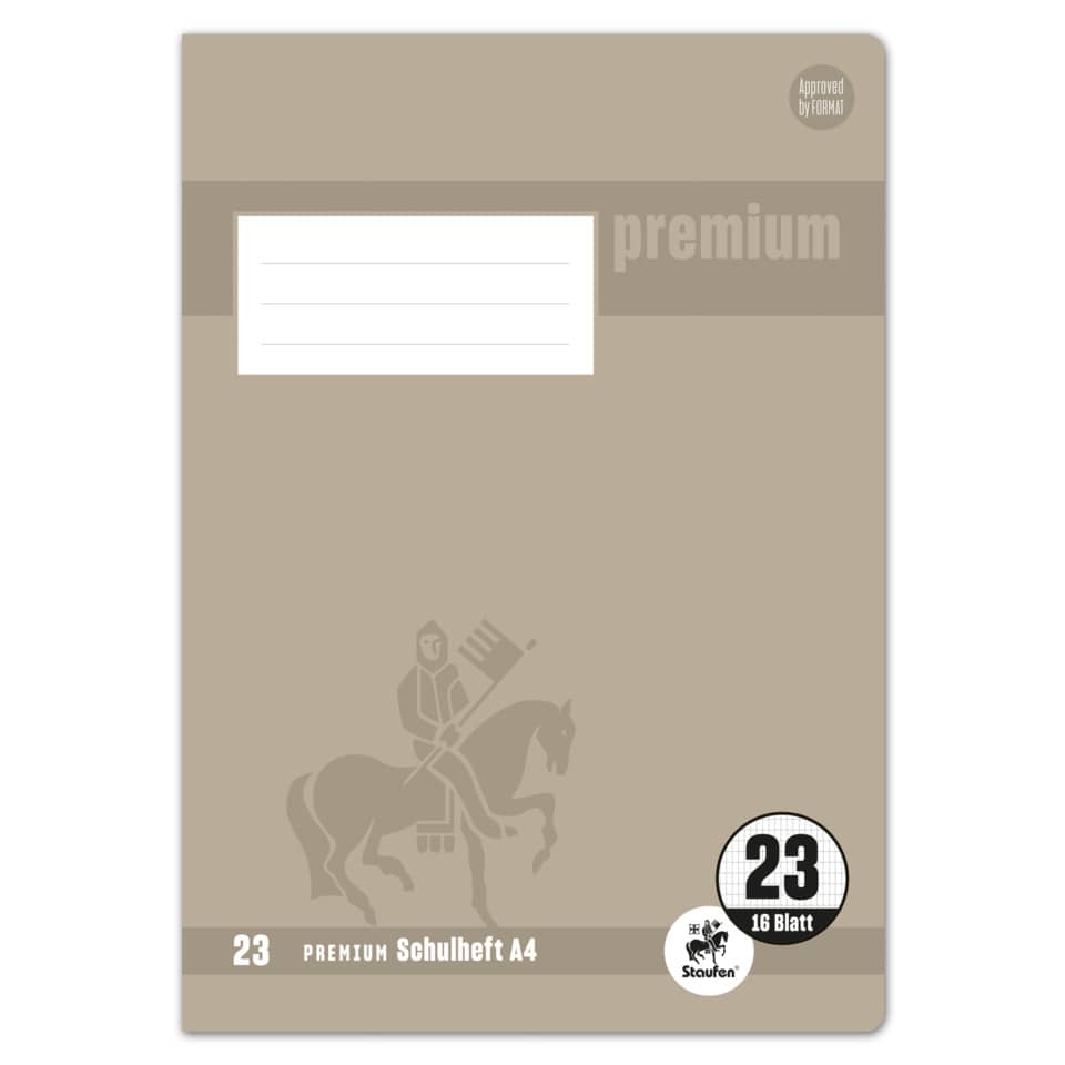 Heft, A4, 90g/m², 16 Blatt, Lin.23, rautiert STAUFEN PREMIUM 734010323